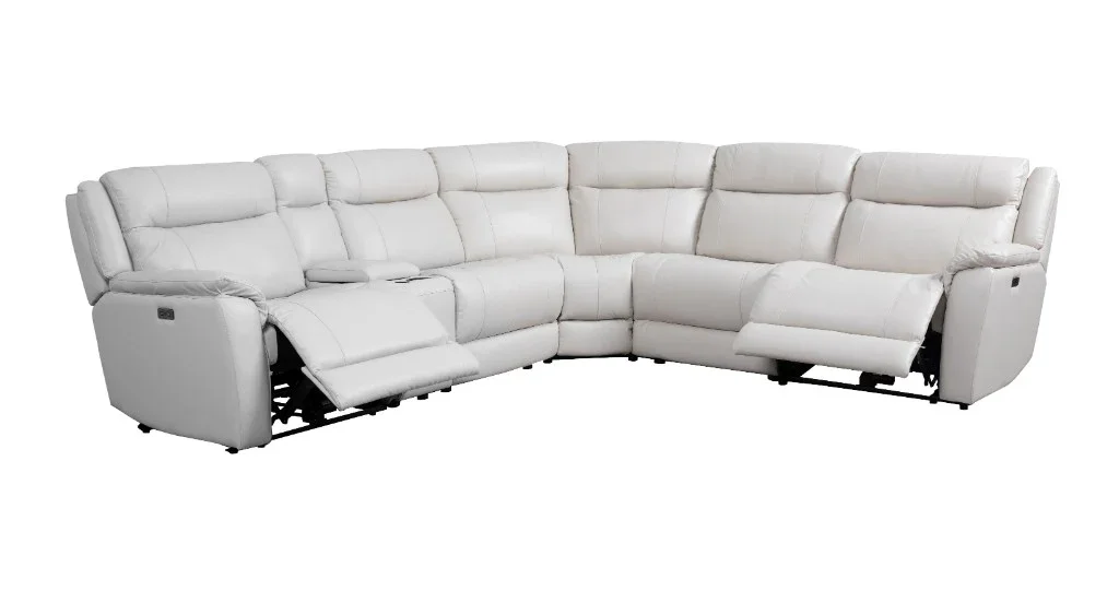 VI Edward Leather Upholstered Modular Electric Recliner Lounge