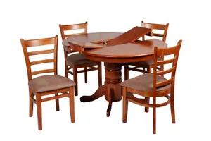 MA Jaguar Extendable Round Dining Table with 4 Chairs thumbnail 1