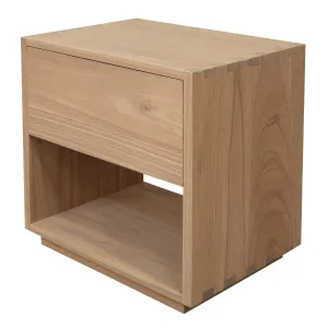 CT Oscar Solid Timber 1 Drawer Bedside Table thumbnail 2