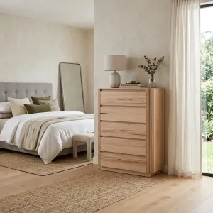 MD Spring Solid Timber 5 Drawer Tallboy thumbnail 2