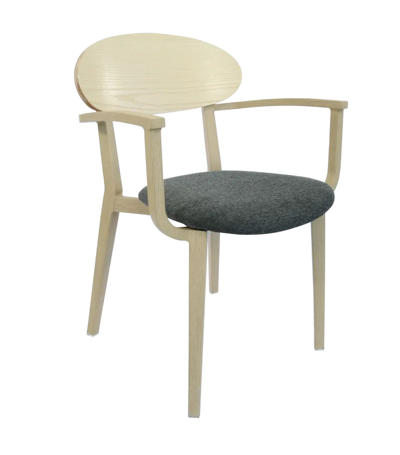 FL Atlanta Upholstered Seat Hospitality Stackable Dining Armchair