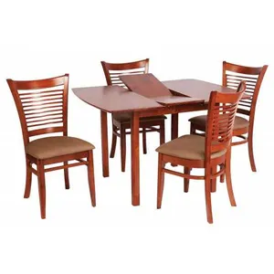 MA Lotus Solid Timber Extendable Dining Table with 4 Chair Set thumbnail 1