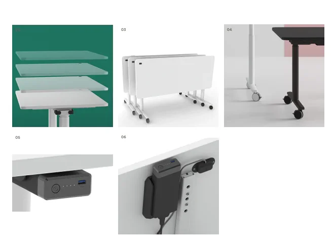 TW Jojo Electric Height Adjustable Folding Table with Castors