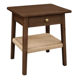 CT Kelly Solid Timber Papercord 1 Drawer Bedside Table thumbnail 6