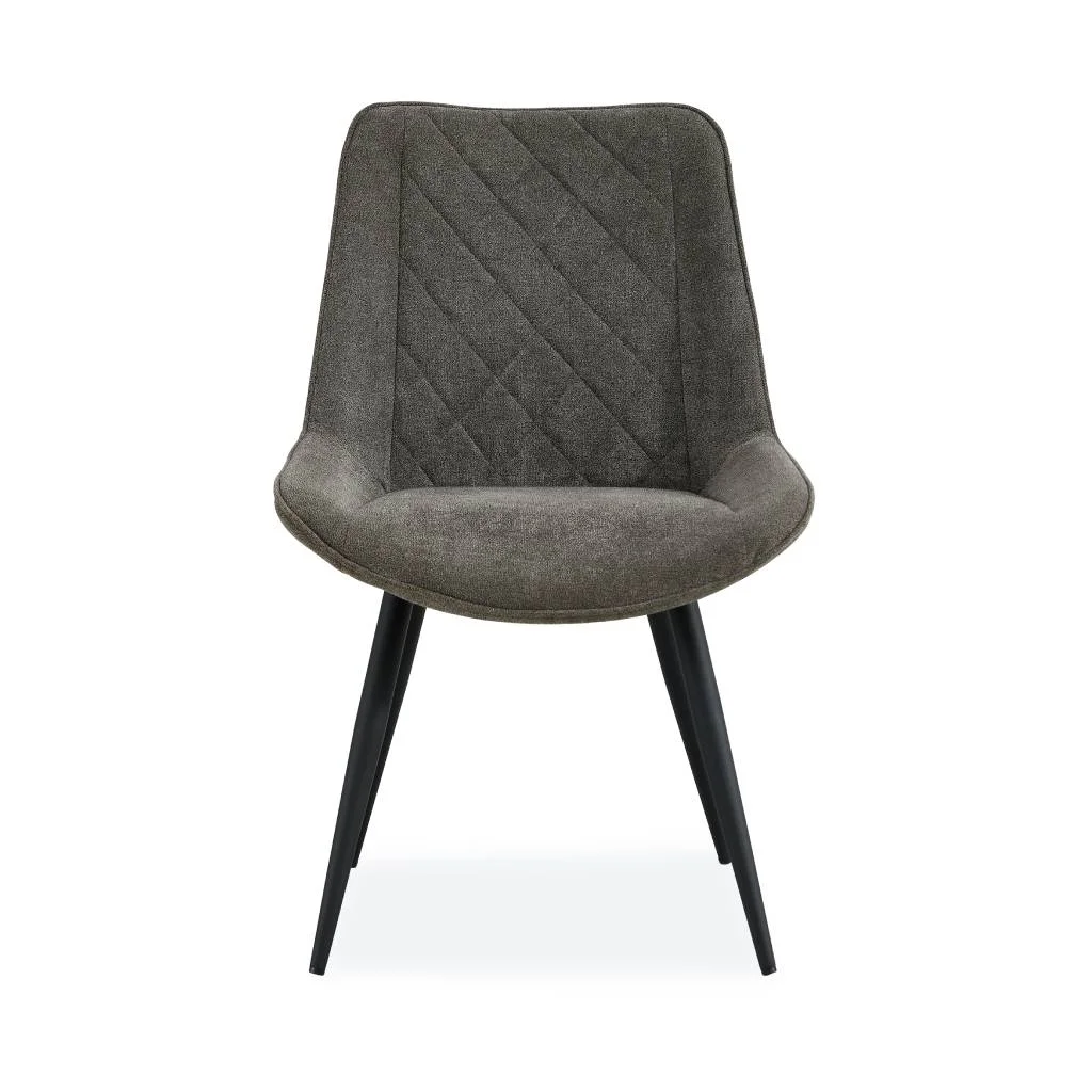 VI Gatsby Fabric Upholstered Metal Leg Dining Chair