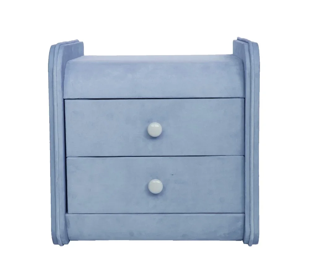 VI Hamilton Fabric Upholstered 2 Drawer Bedside Table