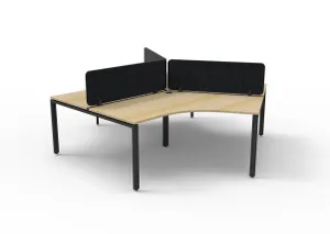 RL Infinity 120 Degree Profile Leg 3 User Workstation with Eco Panel Screen thumbnail 2