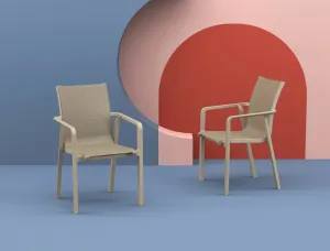 FL Pacific Hospitality Outdoor Stackable Armchair thumbnail 5