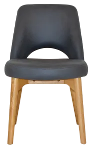 EZ Albury Solid Ash Timber Oak Leg Upholstered Hospitality Dining Chair thumbnail 12