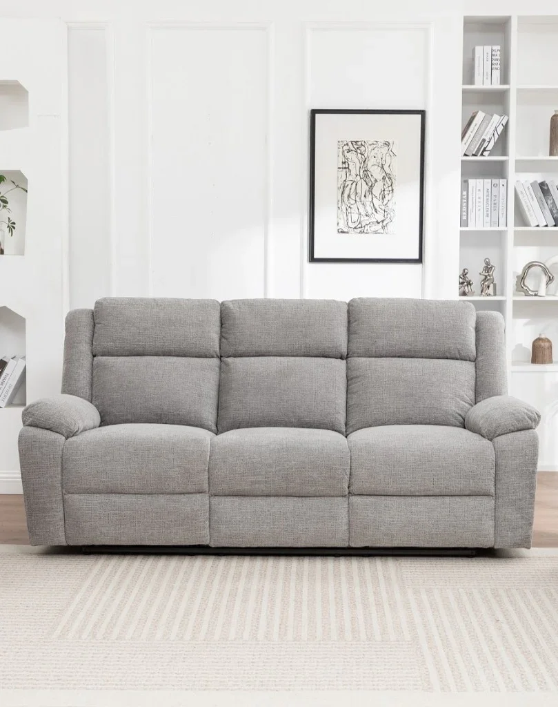 VI Dream 3 Seater Fabric Electric Recliner Lounge with Dropdown Table