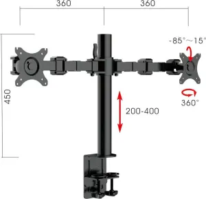 RL Revolve Dual Monitor Arm thumbnail 3