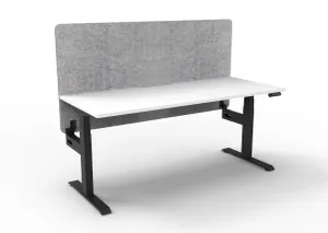 RL Boost Plus Motorized Height Adjustable Workstation with Grey Eco Panel Screen thumbnail 9
