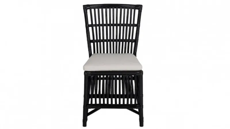 VI Portsea Rattan with Fabric Seat Dining Chair