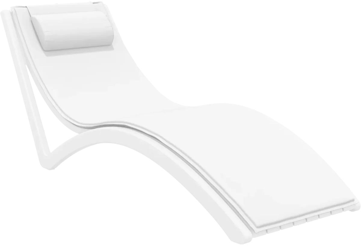 FL Slim Hospitality Stackable Sunlounger with Cushion & Pillow