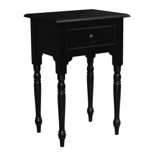 CT Huntley Solid Timber Turn Leg 1 Drawer Side Table thumbnail 1