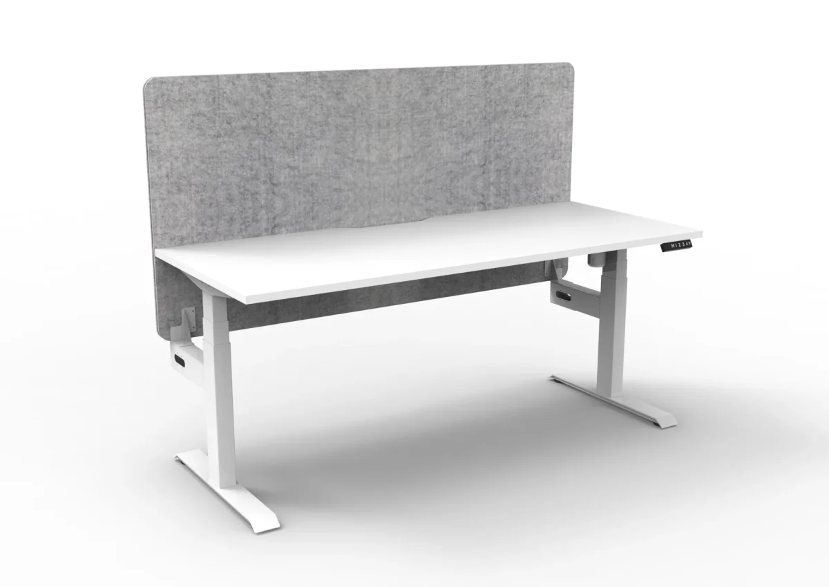 RL Boost Light Motorized Height Adjustable Workstation with Grey Eco Panel Screen thumbnail 11