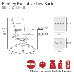 MA Bentley PU Leather High Back Executive Chair thumbnail 2