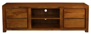 CT Amsterdam Solid Mahogany Timber 4 Drawer Entertainment Unit thumbnail 7