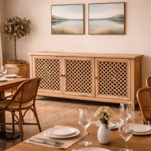 MF Raffles Recycled Elm Timber 3 Door Buffet thumbnail 3