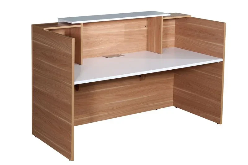 GP Sorrento Virginia Walnut Melamine Reception Counter