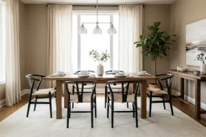 VI Arc Wishbone Timber Frame Dining Chair thumbnail 3
