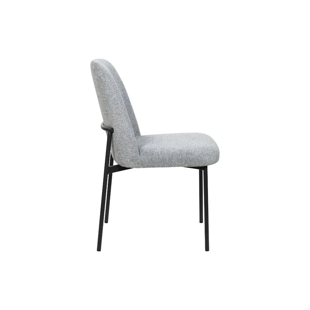 VI Libra Fabric Upholstered Metal Leg Dining Chair