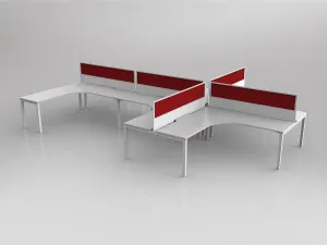 OL Axis 6 User L Shape 90° Workstation with Screen - Breathe Fabric thumbnail 18