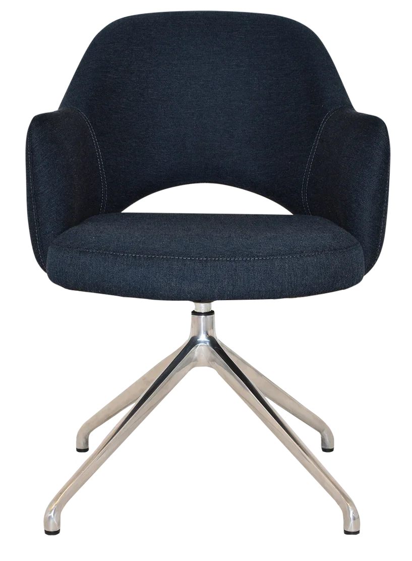 EZ ARM CHAIR ALBURY TRESTLE V2 POLISHED ALUM