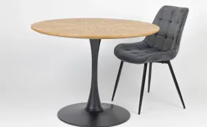 VI Giselle Velvet Upholstered Black Metal Legs Dining Chair thumbnail 5