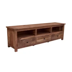 VI Kensington Parquetry MKII TV Unit 3 Drawers – Oak thumbnail 2