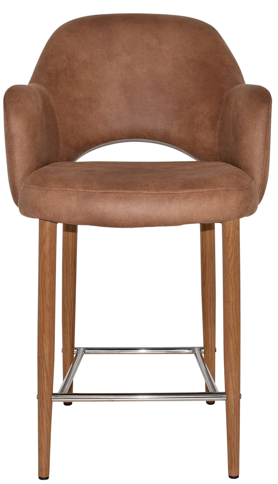 EZ Albury Upholstered Barstool with Light Oak Legs