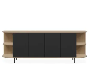 DD Mila 4 Door Credenza Buffet with Absolute Black Doors thumbnail 1