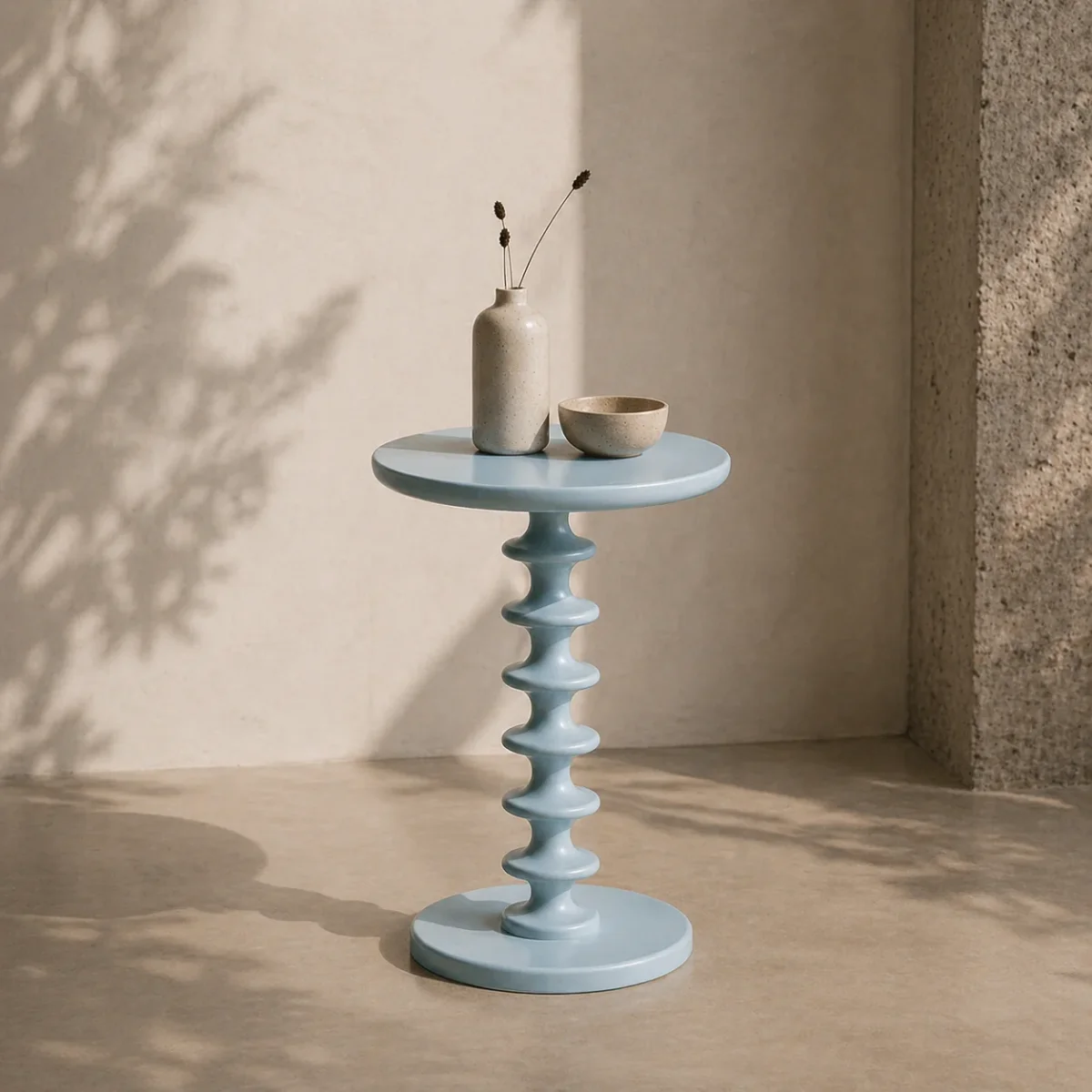 CR Milano Solid Timber Round Side Table
