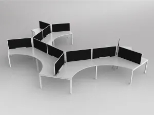 OL Axis 12 User 120° Workstation with Screen - Breathe Fabric thumbnail 13
