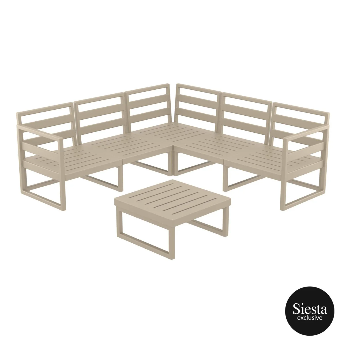 FL Mykonos Hospitality Outdoor Corner Lounge Set thumbnail 2