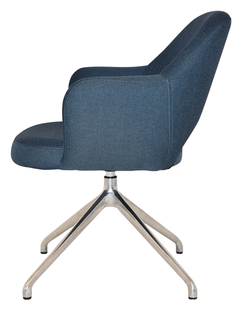 EZ ARM CHAIR ALBURY TRESTLE V2 POLISHED ALUM