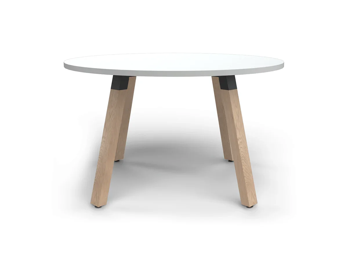 OL Plantation Round Meeting Table in White Top