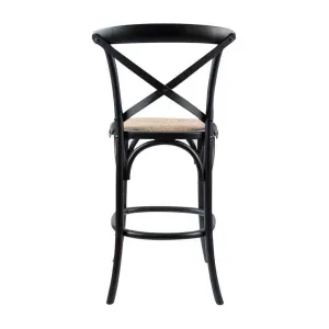 VI Cafe Timber Framed Rattan Seat Bar Stool thumbnail 3