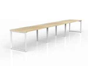 OL Anvil 3-User Workspace – Oak Top with White Frame thumbnail 2