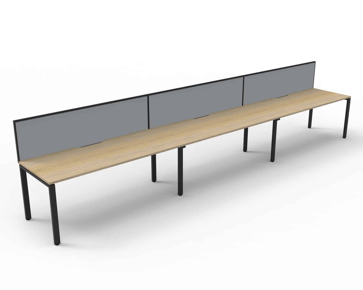 RL Infinity Profile Leg Single Sided Workstation with SHUSH30 Screen