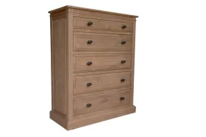 VI Provincial Solid Timber 5 Drawer Tallboy thumbnail 3