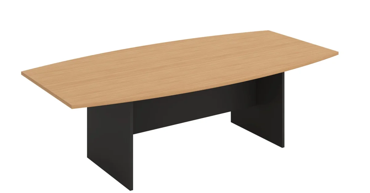GP OMsystem Commercial Boardroom Table with Boat Shape Top H Base