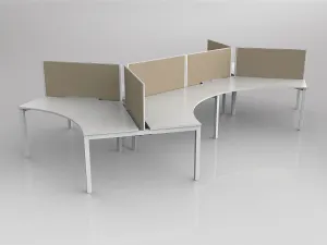 OL Axis 6 User 120° Workstation with Screen - Breathe Fabric thumbnail 16