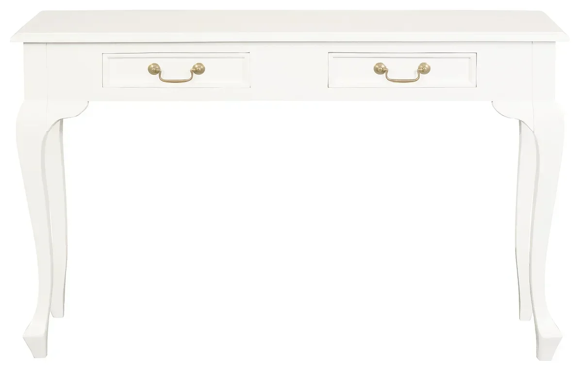 CT Queen Anne Solid Timber 2 Drawer Sofa Table