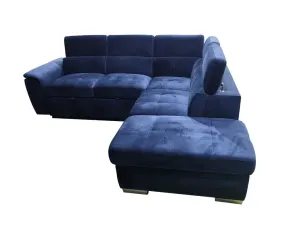 VI Capreria 3 Seater Velvet Sofabed with Right Hand Chaise thumbnail 2