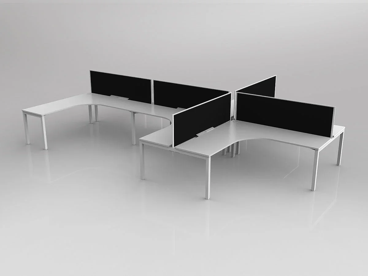 OL Axis 6 User L Shape 90° Workstation with Screen - Breathe Fabric thumbnail 13