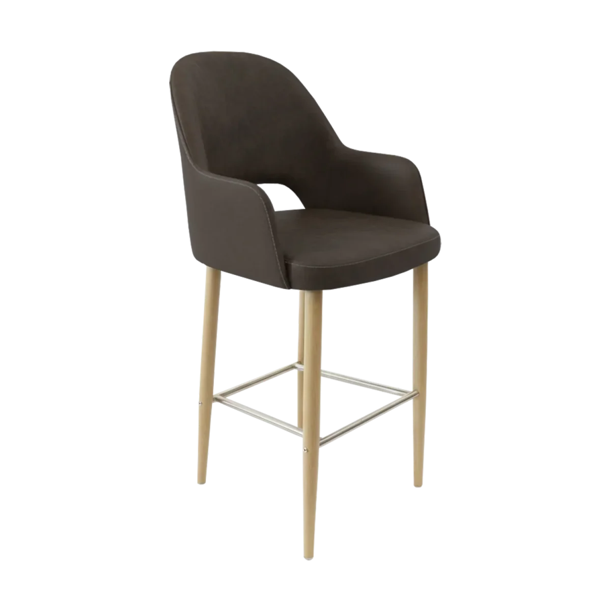 FL Orleans Bourbon Upholstered Seat Aluminium Frame Hospitality Barstool