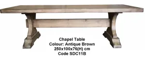 MF Chapel Recycled Oregon Timber Antique Look Dining Table thumbnail 7