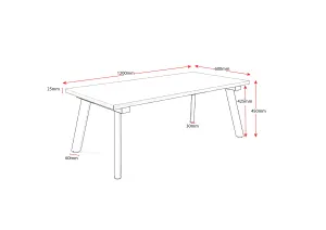 RL Eternity Metal Leg Rectangular Coffee Table thumbnail 3