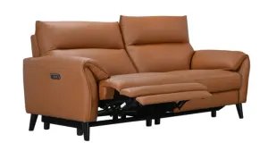 EL Malanie Leather Upholstered 2.5 Seater Electric Recliner Lounge thumbnail 1